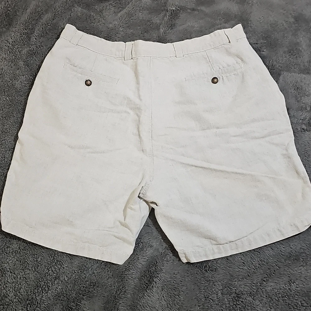 Beene Britches Men’s Linen Cotton Blend Sandstone Shorts Size 38